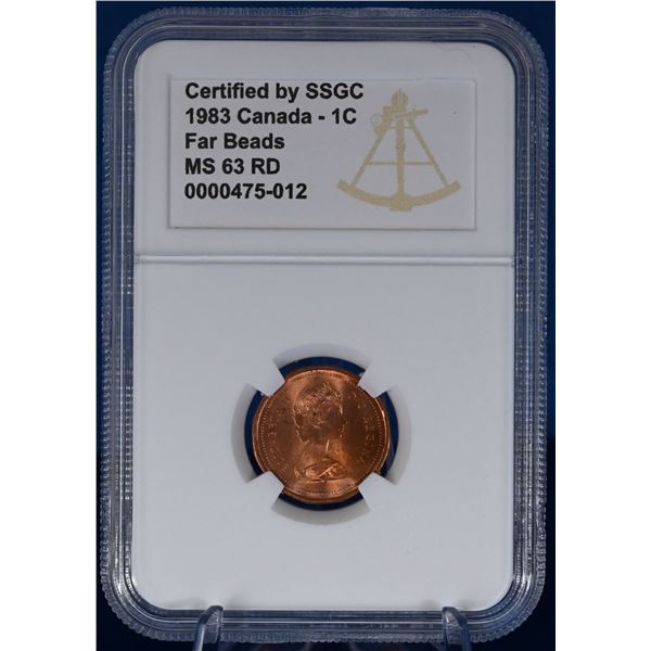 Canada 1983 1 Cent SSGC  Far Beads MS 64 RD