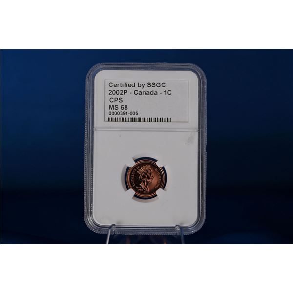 Canada 2002P 1 Cent SSGC MS 68 CPS