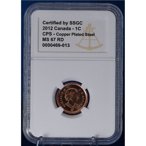 Canada 2012 1 Cent SSGC  CPS MS 67 RD