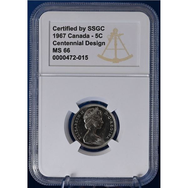 Canada 1967 5 Cent SSGC MS 66