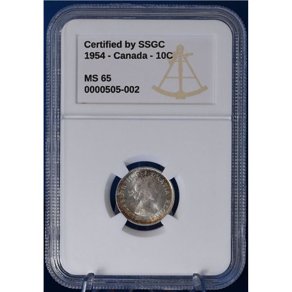 Canada 1954 10 Cent SSGC MS 65