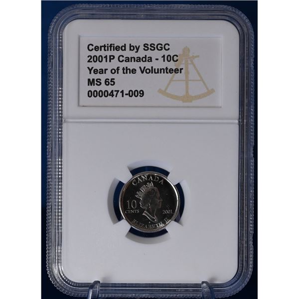 Canada 2001P 10 Cent SSGC MS 65 Year of the Volunteer