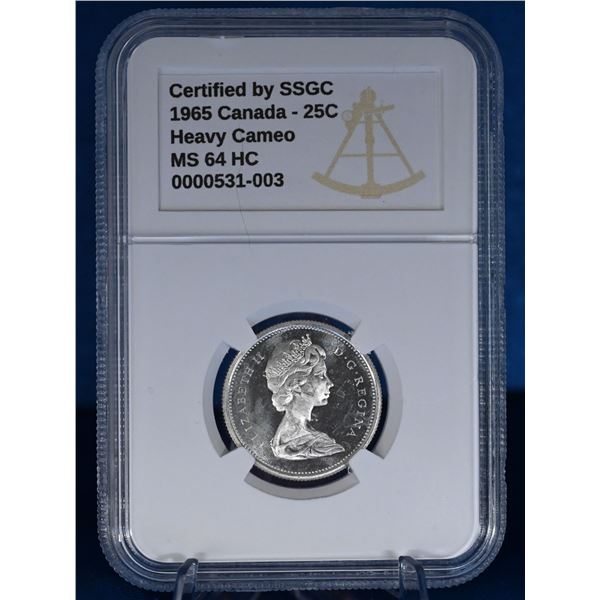 Canada 1965 25 Cent SSGC MS 64 HC