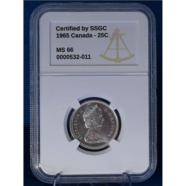 Canada 1965 25 Cent SSGC MS 66
