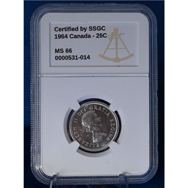 Canada 1964 25 Cent SSGC MS 66