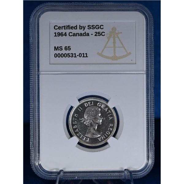 Canada 1964 25 Cent SSGC MS 65
