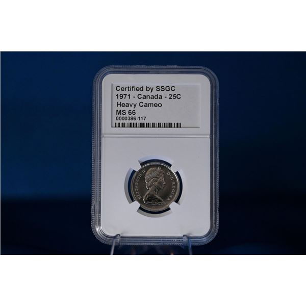 Canada 1971 25 Cent SSGC MS 66 Heavy Cameo