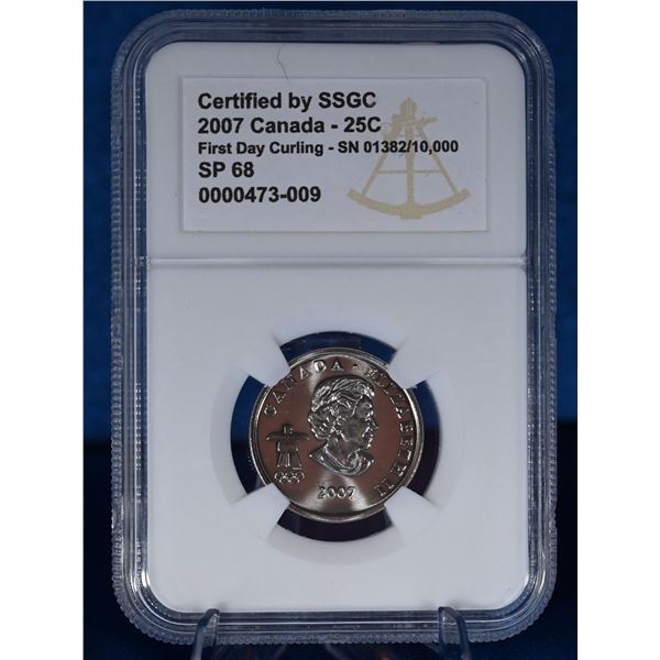 Canada 2007 25 Cent SSGC SP 68 Olympic First Day Curling