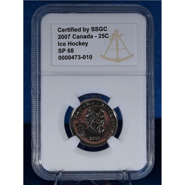 Canada 2007 25 Cent SSGC SP 68 Olympic Ice Hockey