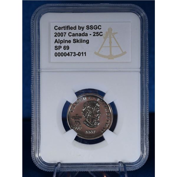Canada 2007 25 Cent SSGC SP 69 Olympic Alpine Skying