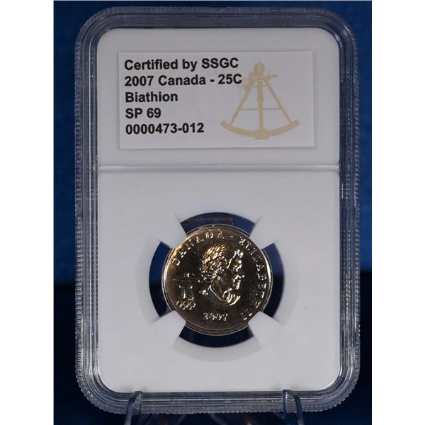 Canada 2007 25 Cent SSGC SP 69 Olympic Biathlon