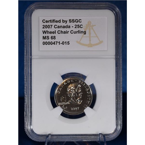 Canada 2007 25 Cent SSGC MS 68 Wheel Chair Curling