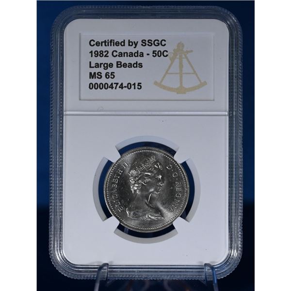 Canada 1982 50 Cent SSGC MS 65 Large Beads