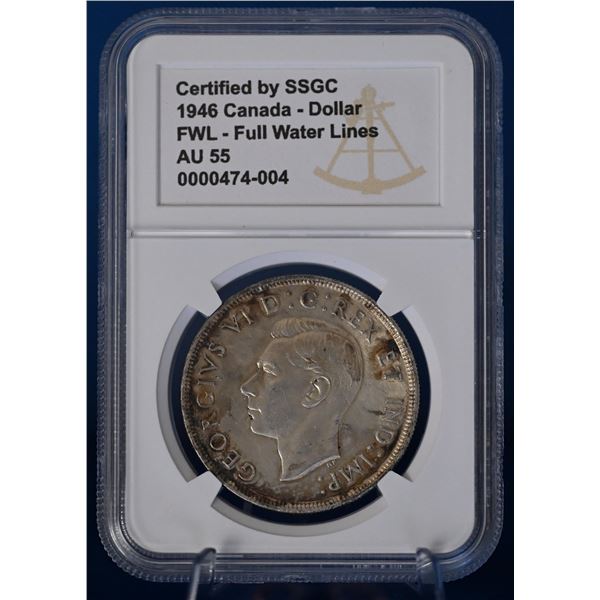 Canada 1946 1 Dollar SSGC AU 55 FWL