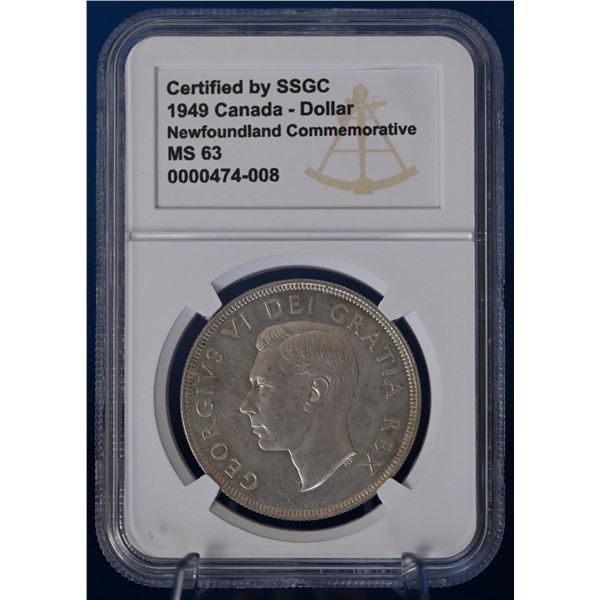 Canada 1949 1 Dollar SSGC MS 63 NFLD Commemorative