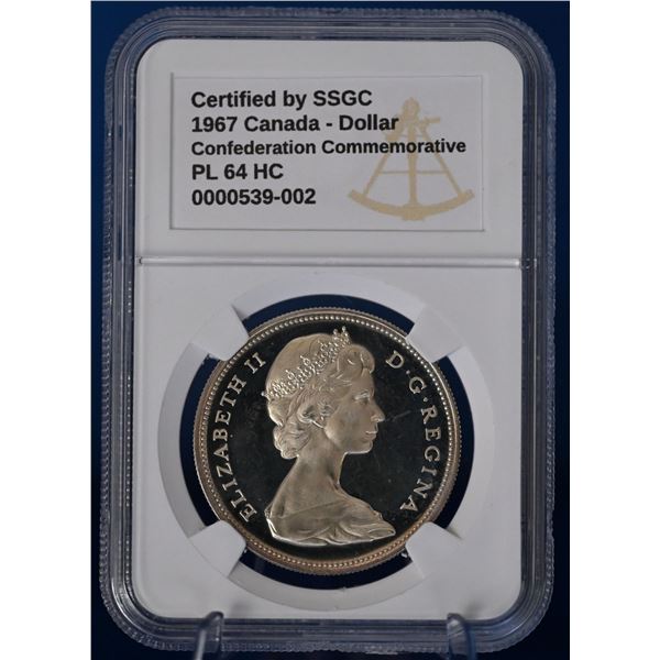 Canada 1967 1 Dollar SSGC PL 64 Heavy Cameo