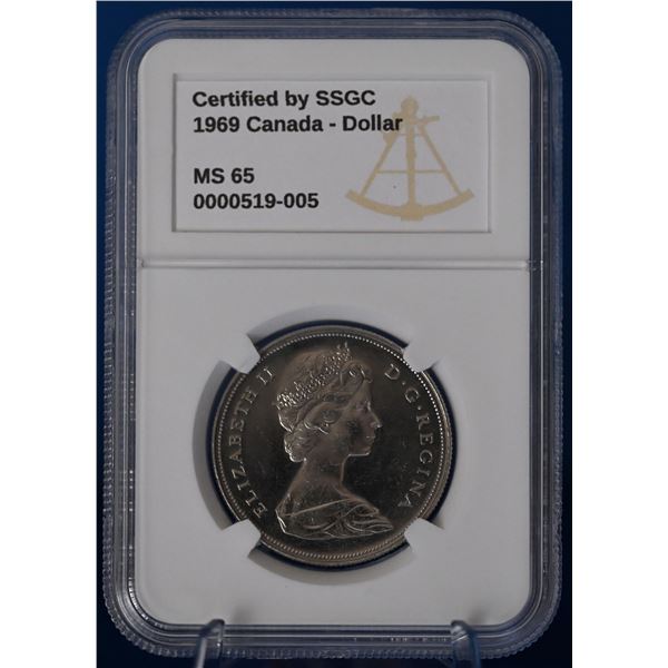 Canada 1969 1 Nickel  Dollar SSGC MS 65