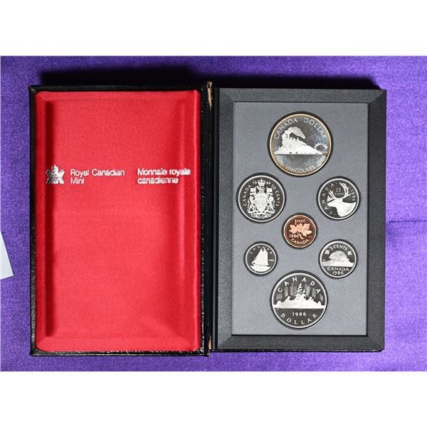 Canada 1987 Prestige double dollar, seven coin set