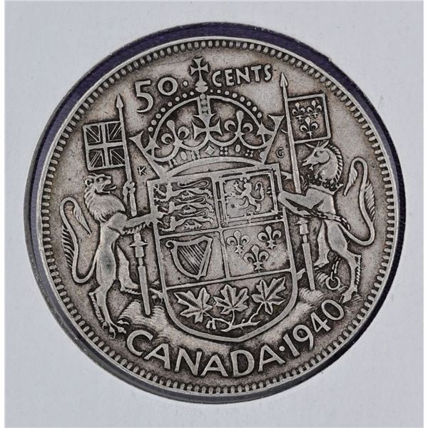 Canada 2X Silver 50 Cent 1940 & 1941