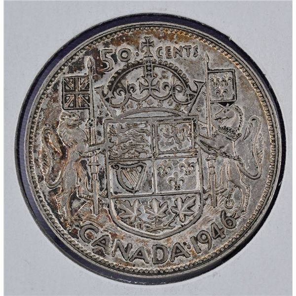 Canada 2X Silver 50 Cent 1946 & 1947