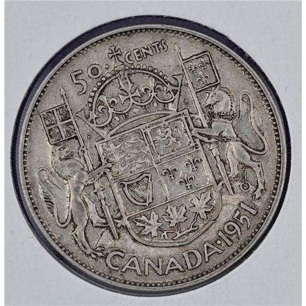 Canada 2X Silver 50 Cent 1951 & 1952