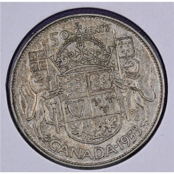 Canada 2X Silver 50 Cent 1953 & 1954