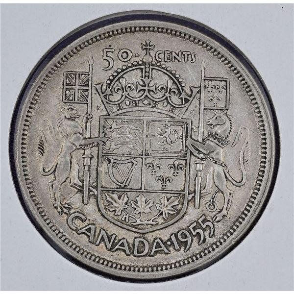 Canada 2X Silver 50 Cent 1955 & 1956