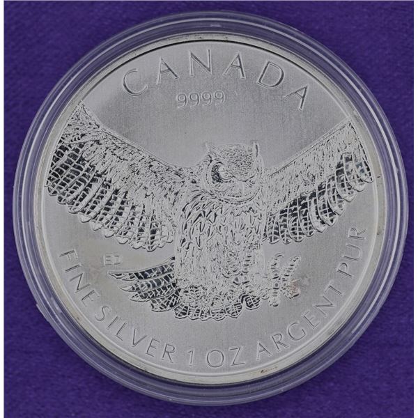 Canada 2015 SML Great Horned Owl 999 Fine Silver