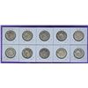 Image 2 : Canada 10X Silver 50 Cent George VI Random Years