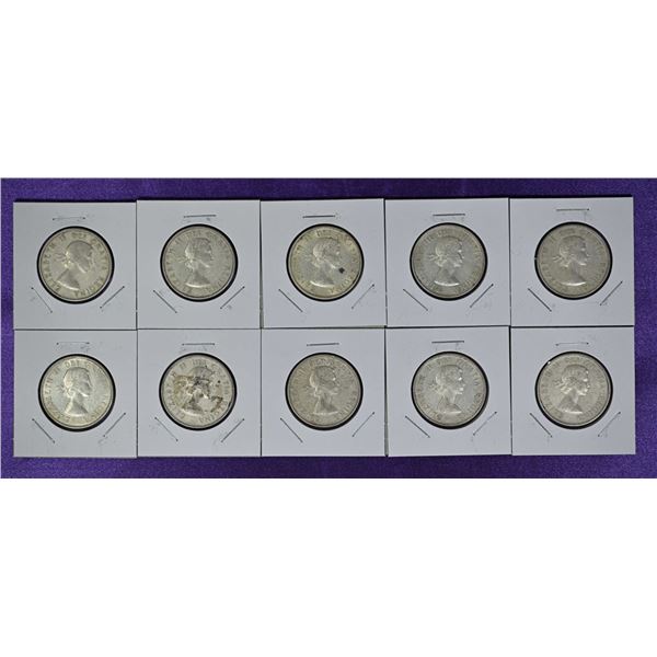 Canada 10X Silver 50 QE II Laureate Random Years