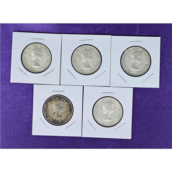 Canada 5X Silver 50 Cent QE II Laureate Random Years