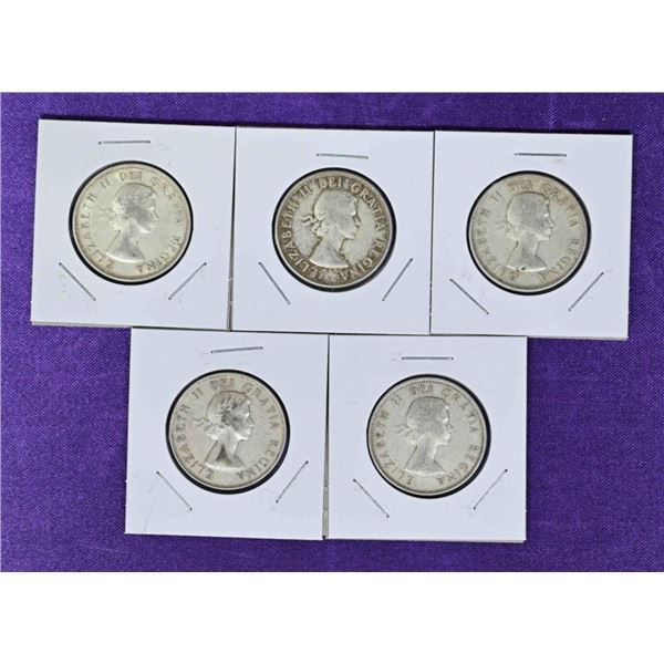 Canada 5X Silver 50 Cent QE II Laureate Random Years
