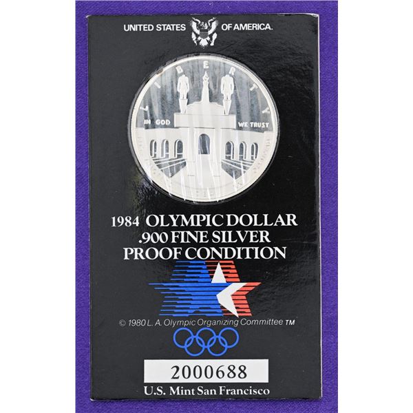 USA 1983S LA Olympic Silver Dollar (Los Angeles Coliseum)