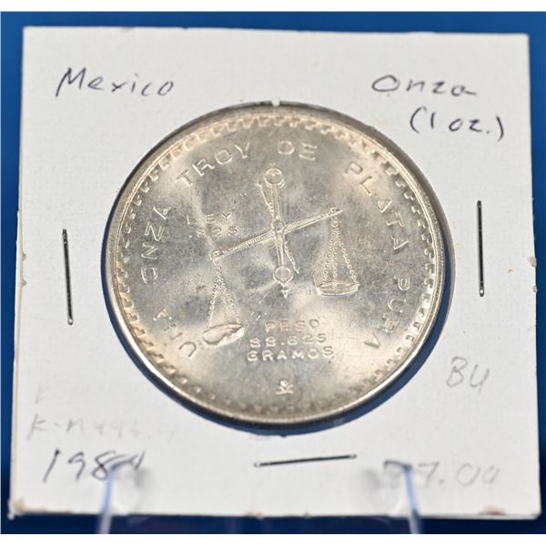 Mexico 1980 Onza .925 Sliver