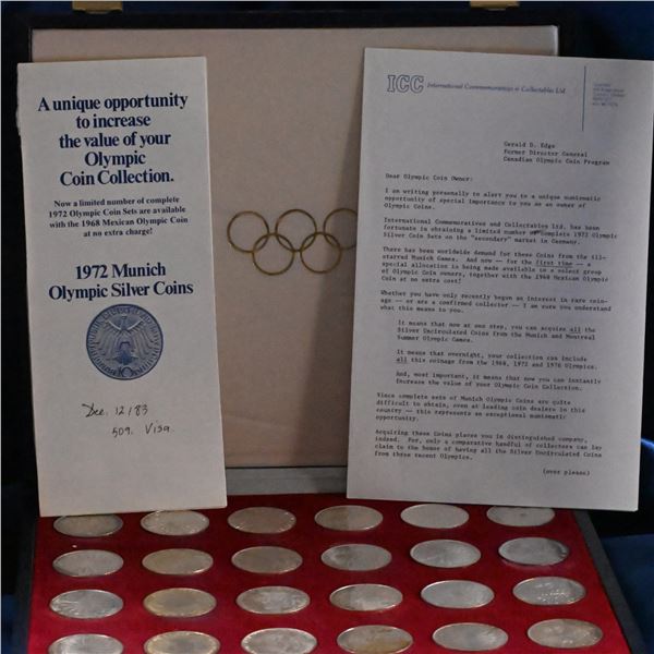 FRG 1972 Munich Olympics full set of 24 coins (.625)