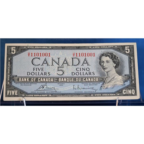 BC-39c 1954 5 dollars - Bouey-Rasminsky -Modified U/X - 1101001 - CUNC