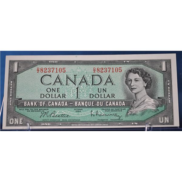 BC-37b-I Canada 1954 1 dollar - Beattie-Rasminsky  - Modified -  *Five  Consecutive*  D/Z - 8237105 