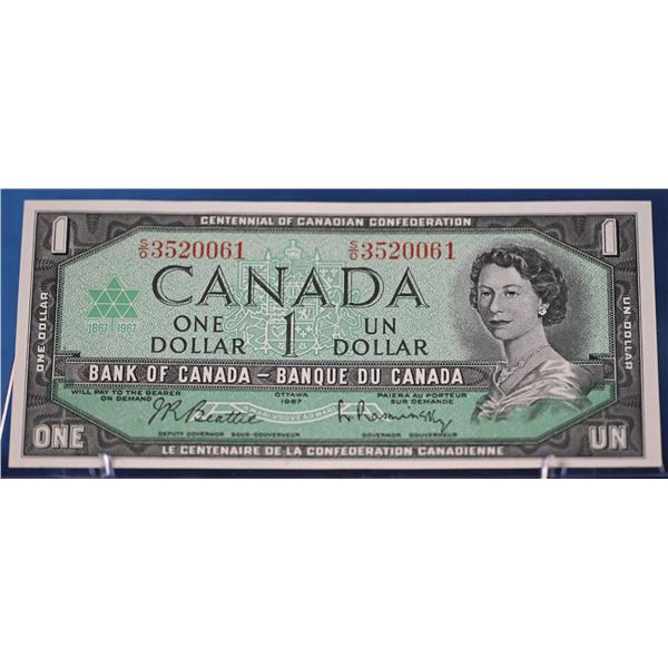 BC-45b 1967 1 dollar - Beattie-Rasminsky *Three  Consecutive*- S/O - 3520061 to S/O - 3520063 GUNC