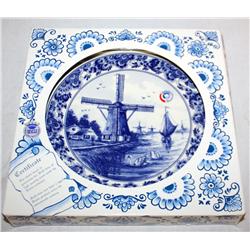 Delft Blue Plate w/ COA Sticker in Original Box