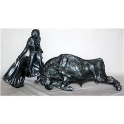 Bull and Bullfighter Statues