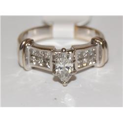 1.50Ctw Diamonds Solitaire Marquise Hand Made Ladi