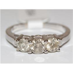 1.00Ctw Diamonds Past, Present & Future Ladies Rin
