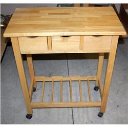 Kitchen Prep Table on Wheels