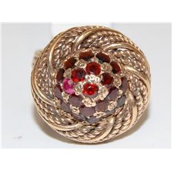 AAA Garnet Vintage Nest Design Hand Made Ring