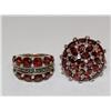 Image 1 : Sterling Silver Rings With Garnet Stones