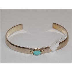 Sterling Silver Bracelet With Turquoise Stone