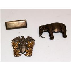 3 Sterling Pins