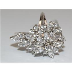 Sterling Silver Ring With 6.5ctw Spinel