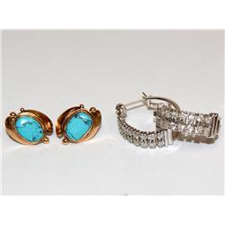 Diamonds Ladies Earrings & Turquoise Earrings Hoop