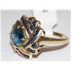 Image 2 : 4.00Ctw Cashmere Sapphire Cluster Ladies Ring